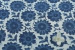 Natural Indigo Blue Bagru Handblock Printed Cotton Fabric - Image 2