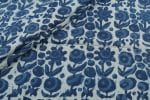Natural Indigo Blue Bagru Handblock Printed Cotton Fabric