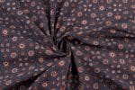 Natural Indigo Blue Dye Handblock Ajrakh Printed Cotton Fabric - Image 3