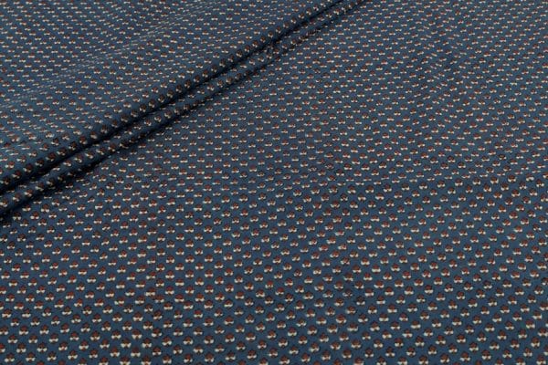 Natural Indigo Blue Dye Handblock Ajrakh Printed Cotton Fabric