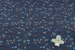 Natural Indigo Blue Dye Handblock Ajrakh Printed Cotton Fabric - Image 2