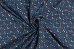 Natural Indigo Blue Dye Handblock Ajrakh Printed Cotton Fabric - Image 3
