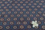 Natural Indigo Blue Dye Handblock Ajrakh Printed Cotton Fabric - Image 2