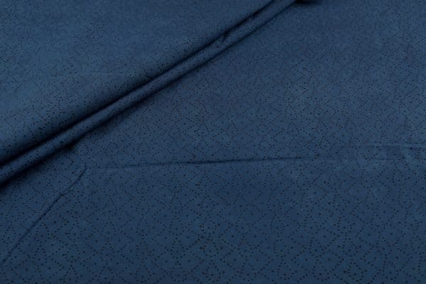 Natural Indigo Blue Dye Handblock Ajrakh Printed Cotton Fabric