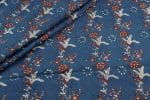 Natural Indigo Blue Dye Handblock Ajrakh Printed Cotton Fabric