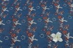 Natural Indigo Blue Dye Handblock Ajrakh Printed Cotton Fabric - Image 2