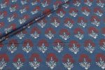 Natural Indigo Blue Dye Handblock Ajrakh Printed Cotton Fabric