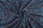 Natural Indigo Blue Dye Handblock Ajrakh Printed Cotton Fabric - Image 3