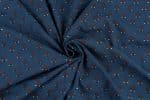 Natural Indigo Blue Dye Handblock Ajrakh Printed Cotton Fabric - Image 3