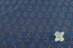 Natural Indigo Blue Dye Handblock Ajrakh Printed Cotton Fabric - Image 2