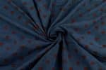 Natural Indigo Blue Dye Handblock Ajrakh Printed Cotton Fabric - Image 3