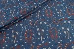Natural Indigo Blue Dye Handblock Ajrakh Printed Cotton Fabric