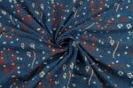 Natural Indigo Blue Dye Handblock Ajrakh Printed Cotton Fabric - Image 3