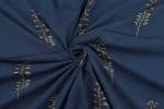 Natural Indigo Blue Dye Handblock Ajrakh Printed Cotton Fabric - Image 3