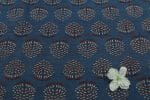 Natural Indigo Blue Dye Handblock Ajrakh Printed Cotton Fabric - Image 2