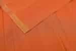 Pumpkin Orange Handwoven Zari Border Pure Cotton Fabric