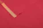 Bright Red Handwoven Zari Border Pure Cotton Fabric