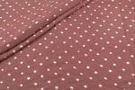 Pinkish Brown Bandhani Tie Dye 100% Pure Soft Cotton Satin Finish Fabric