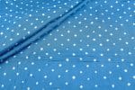 Bright Blue Bandhani Tie Dye 100% Pure Soft Cotton Satin Finish Fabric
