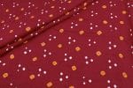 Ruby Red Bandhani Tie Dye 100% Pure Soft Cotton Satin Finish Fabric
