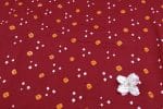 Ruby Red Bandhani Tie Dye 100% Pure Soft Cotton Satin Finish Fabric - Image 2