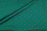 Jungle Green Bandhani Tie Dye 100% Pure Soft Cotton Satin Finish Fabric
