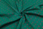 Jungle Green Bandhani Tie Dye 100% Pure Soft Cotton Satin Finish Fabric - Image 3