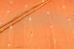 Flame Orange Woven Design Flowy HandLoom Pure Soft Cotton Fabric