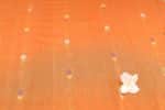 Flame Orange Woven Design Flowy HandLoom Pure Soft Cotton Fabric - Image 2