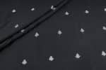 Black Woven Design Flowy HandLoom Pure Soft Cotton Fabric