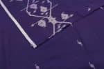 Dark Purple Handloom Intricate Border Flowy HandLoom Pure Soft Cotton Fabric