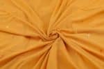 Orange Handloom Intricate Border Flowy HandLoom Pure Soft Cotton Fabric - Image 3