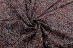 Natural Black Dye Premium Ajrakh Chanderi Silk Blockprint Fabric - Image 3