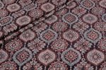 Natural Black Dye Handblock Ajrakh Printed Cotton Fabric