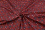 Natural Red Dye Handblock Ajrakh Printed Cotton Fabric - Image 3