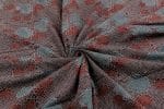 Natural Black Dye Handblock Ajrakh Printed Cotton Fabric - Image 3