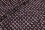 Natural Black Dye Handblock Ajrakh Printed Cotton Fabric