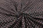 Natural Black Dye Handblock Ajrakh Printed Cotton Fabric - Image 3
