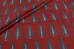Natural Red Dye Handblock Ajrakh Printed Cotton Fabric