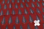 Natural Red Dye Handblock Ajrakh Printed Cotton Fabric - Image 2