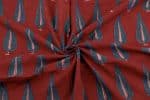 Natural Red Dye Handblock Ajrakh Printed Cotton Fabric - Image 3