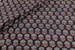 Natural Black Dye Handblock Ajrakh Printed Cotton Fabric