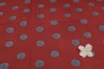 Natural Red Dye Handblock Ajrakh Printed Cotton Fabric - Image 2