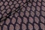 Natural Black Dye Handblock Ajrakh Printed Cotton Fabric