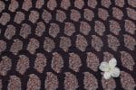 Natural Black Dye Handblock Ajrakh Printed Cotton Fabric - Image 2