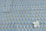 Calm Green Floral Handblock Printed 100% Pure Soft Cotton Fabric - Image 2