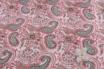 White Floral Handblock Printed 100% Pure Soft Cotton Fabric - Image 2