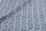 White Floral Handblock Printed 100% Pure Soft Cotton Fabric
