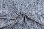 White Floral Handblock Printed 100% Pure Soft Cotton Fabric - Image 3
