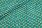 Light Sea Green Floral Handblock Printed 100% Pure Soft Cotton Fabric